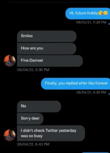 Nigerian lady marries man one year after she slid into his DM on Twitter and hit on him