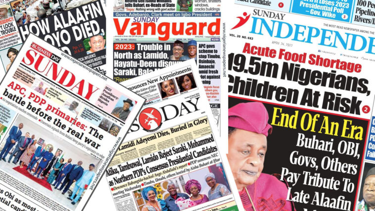 Nigerian Newspapers Front Pages: 18 March 2023