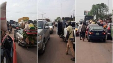 Scarcity: Protesters block Lagos-Benin Expressway