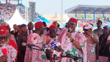 VIDEO: Dino Melaye in full campaign mode, mocks Tinubu