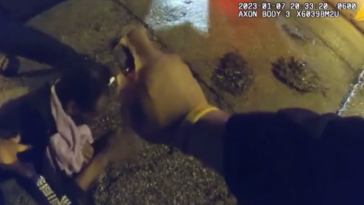 Beginning footage of Tyre Nichools brutal beating from Memphis Police