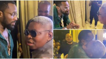 "Baba, let's go and do TikTok": Dbanj to Wizkid's manager as they meet in video