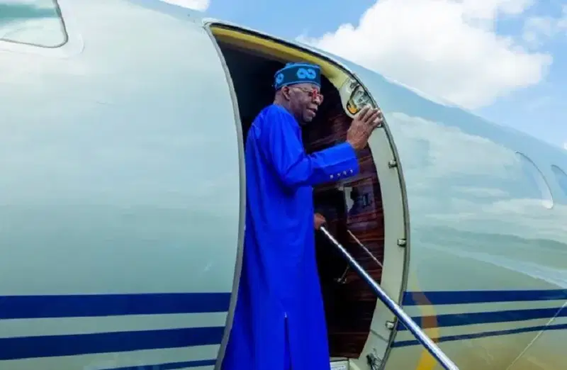 Tinubu departs Paris, heads home to Nigeria