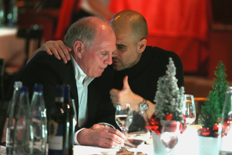 Bayern Munich chiefs hold dinner with Pep Guardiola during Munich visit