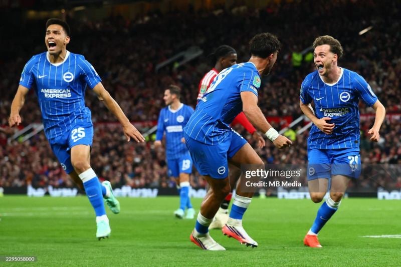 Manchester United suffer shock Carabao Cup exit after Brighton comeback
