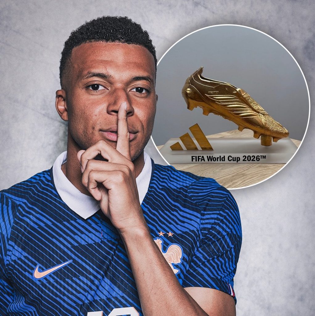 Kylian Mbappé shows off 2026 FIFA World Cup Golden Boot