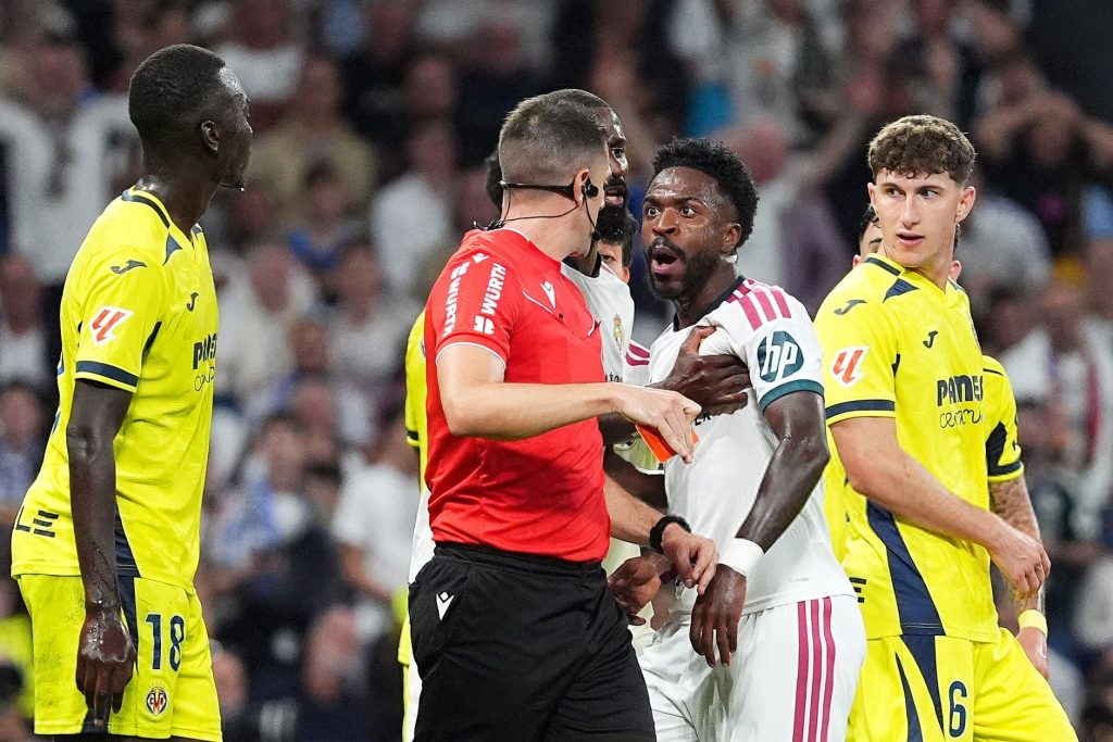Vinicius Jr apologises to Real Madrid teammates after Villarreal red card