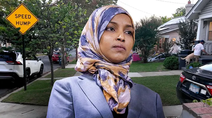 Ilhan Omar calls Trump a “creep” after he revives “fake name” and marriage claims