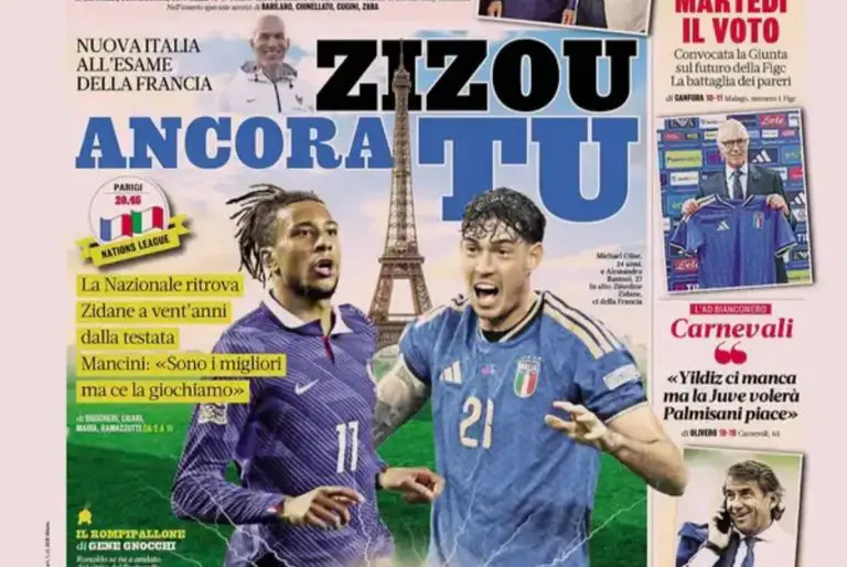 France vs Italy dominates Italian front pages as Zidane revisits Materazzi headbutt