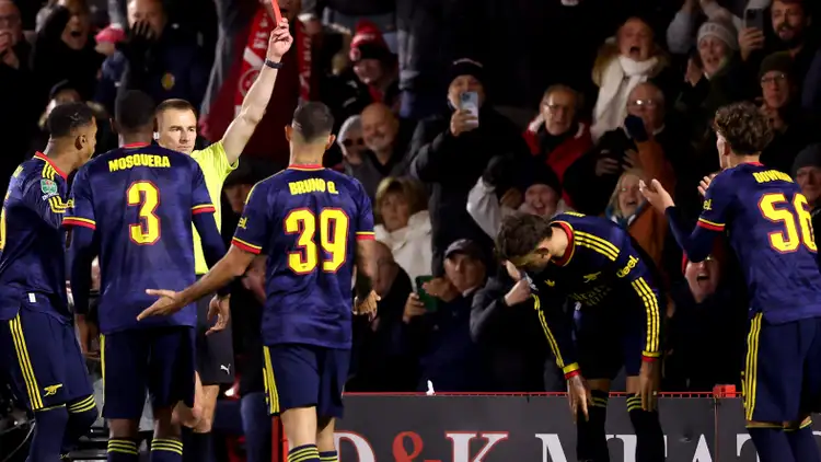 Arsenal to appeal Max Dowman’s red card after shock Fleetwood defeat